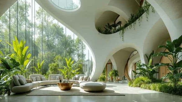 Tendances design écologique et matériaux naturels dans les hôtels de luxe et petits appartements ENOstudio