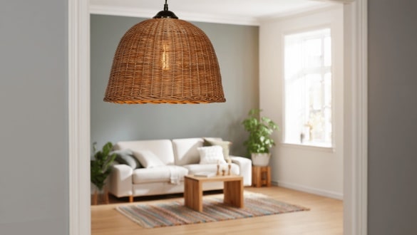 Tendance : la suspension rotin