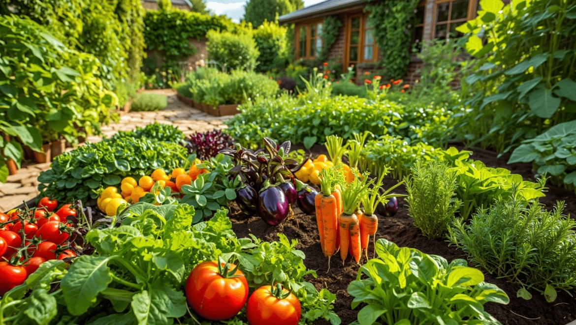 Edible Landscaping Basics: garden with paths