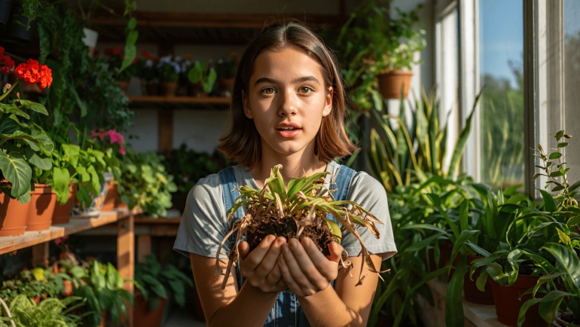 Cure for Black Thumb: author planting kale