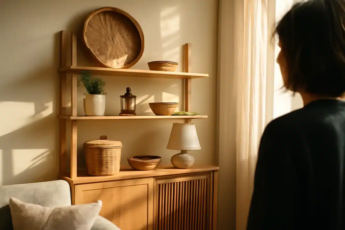 Qu'est-ce que la décoration fonctionnelle ? — La décoration fonctionnelle unit esthétique et utilité pour que les objets que vous utilisez au quotidien participent à l'ambiance de la maison. Plutôt que de cacher les indispensables, ce courant propose de les choisir