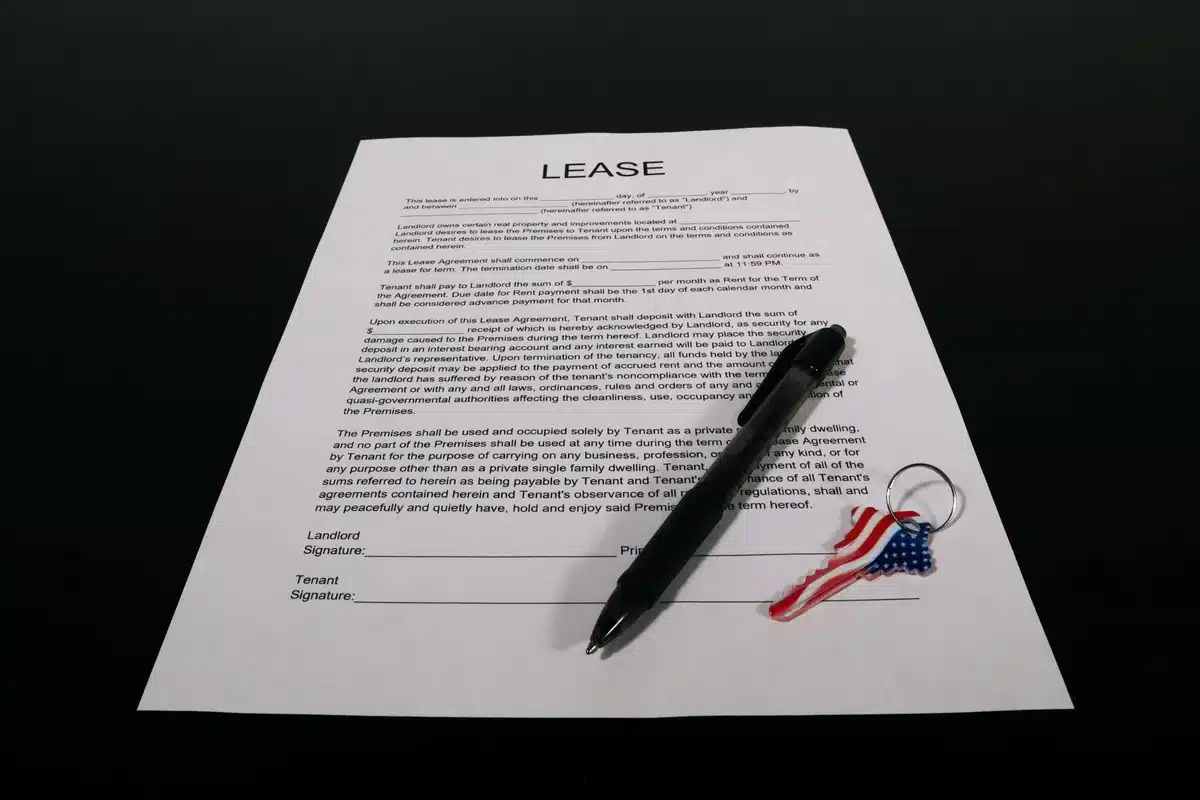 Documents juridiques et contrat de location avec clauses légales